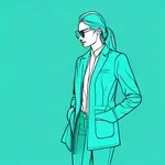 bright teal jacket image